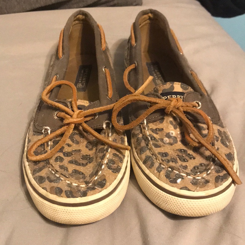 Cheetah print sperry’s